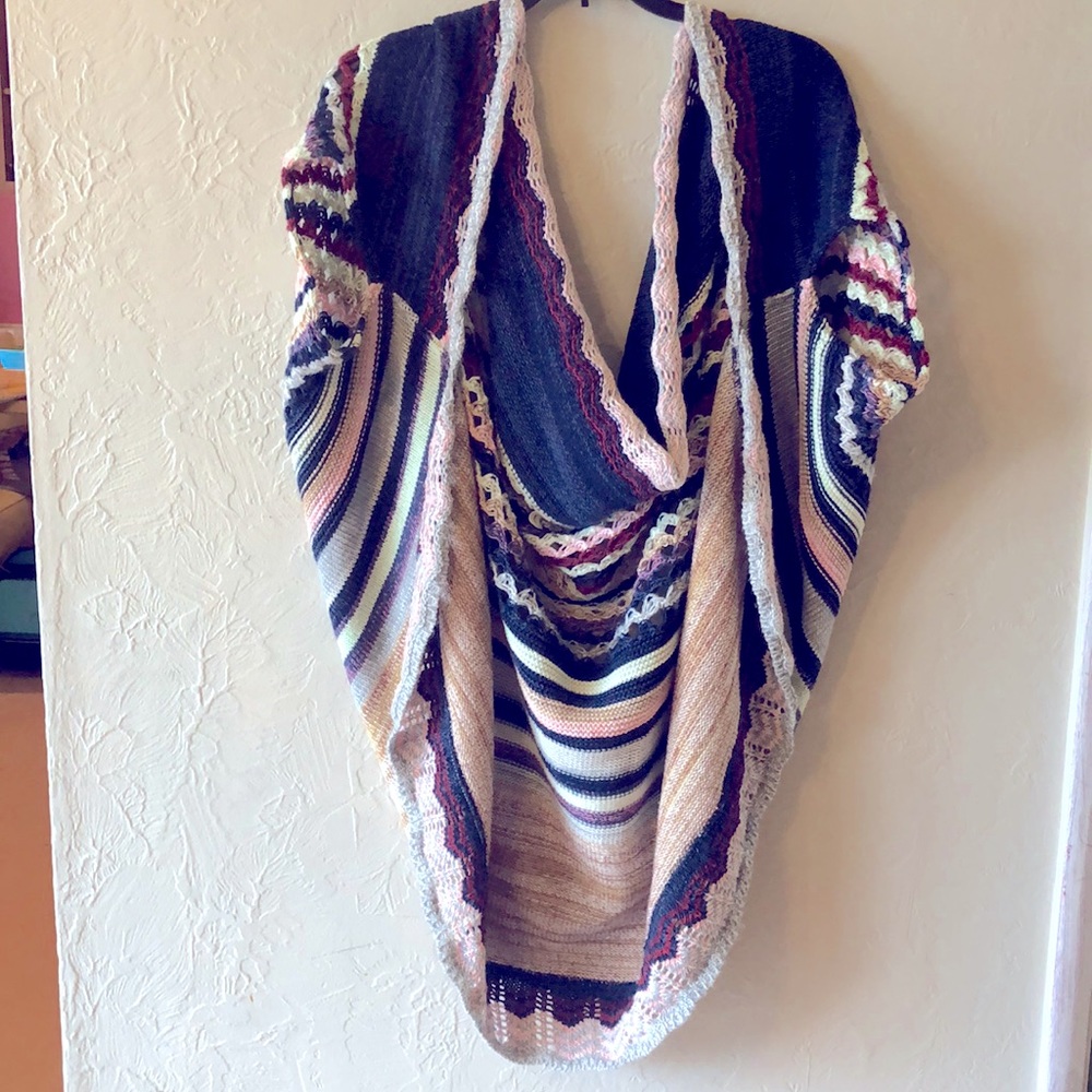 Anthropologie multicolor shrug sweater